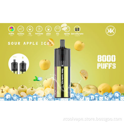 Factory wholesale XCOOL Vapor 8000 puffs disposable vapes